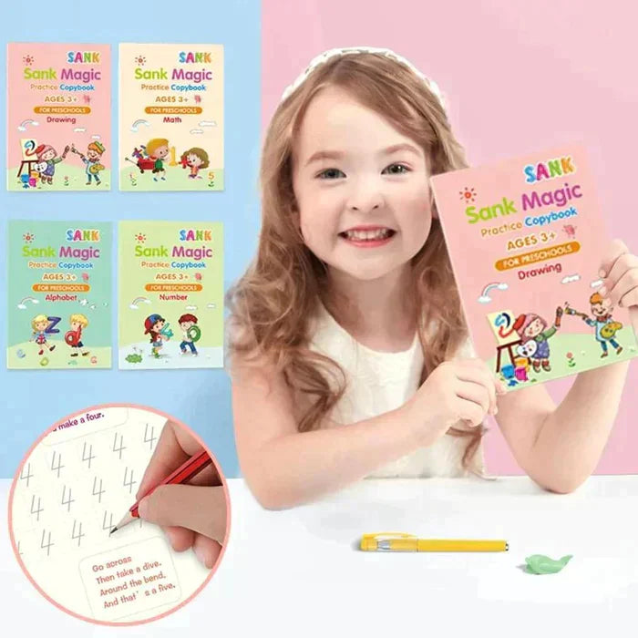 Kids Practice Copybook Set (4Pcs/Set)